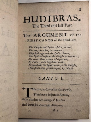 Hudibras. The First Part