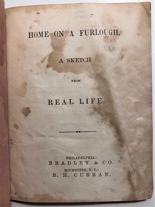 Item #15447 Home on a Furlough, a Sketch from Real Life. A Civil War tale used to advertise a....