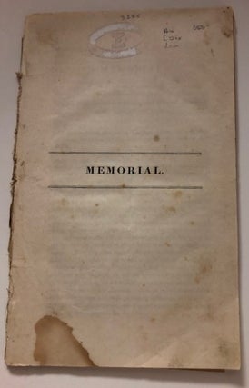 Item #3255 Memorial [to the New Jersey legislature]. DOROTHEA L. DIX